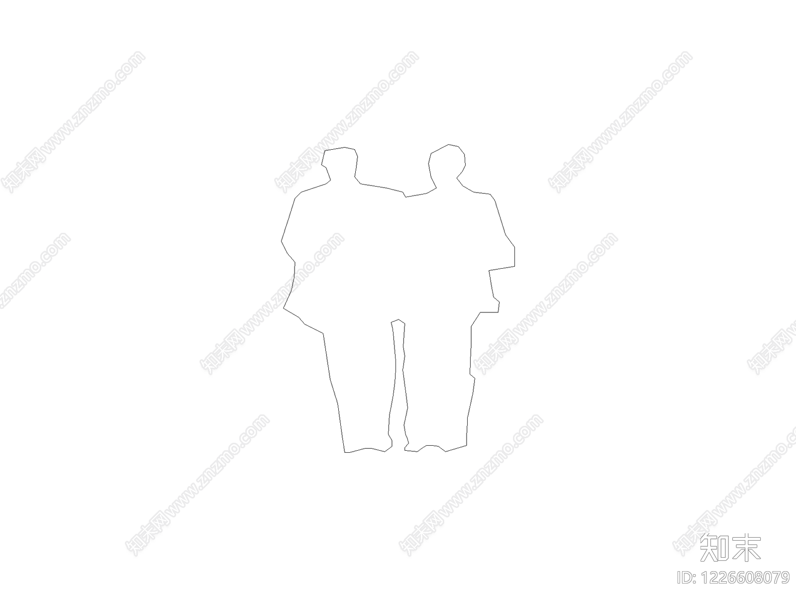 现代剪影图库CAD图纸