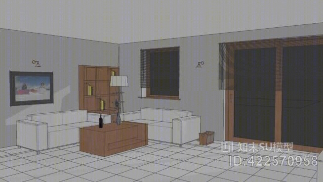 客厅SU模型下载【ID:422570958】