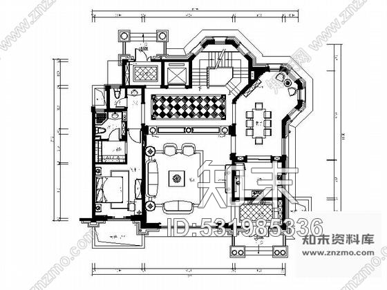 施工图常州古典欧式三层别墅样板房装修图含效果cad施工图下载【ID:531985336】