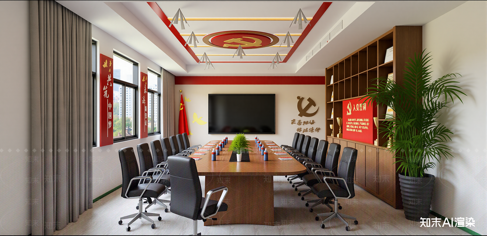 现代会议室SU模型下载【ID:1215931765】