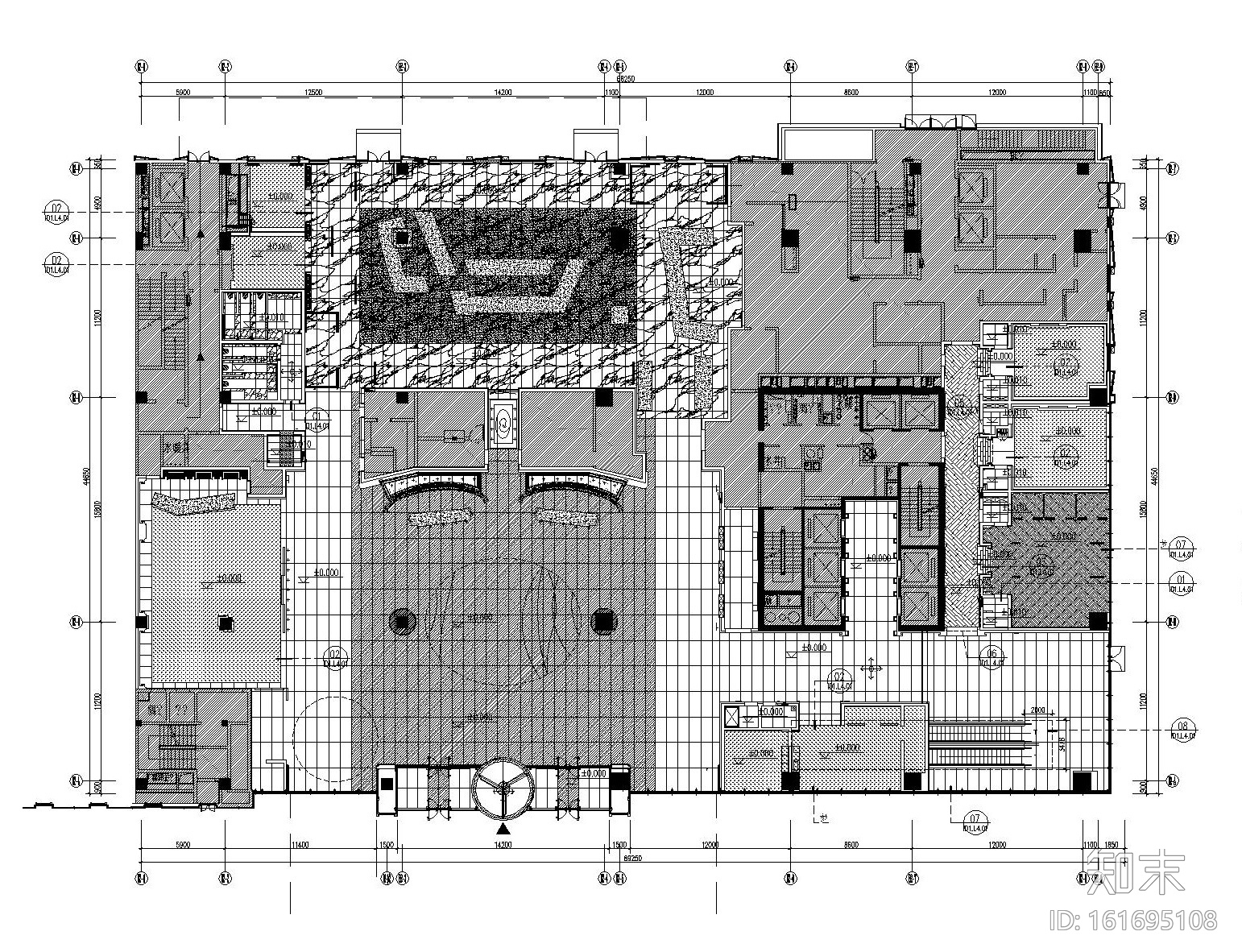 [福建]龙岩万达嘉华酒店室内装修设计竣工图（全套CAD...施工图下载【ID:161695108】