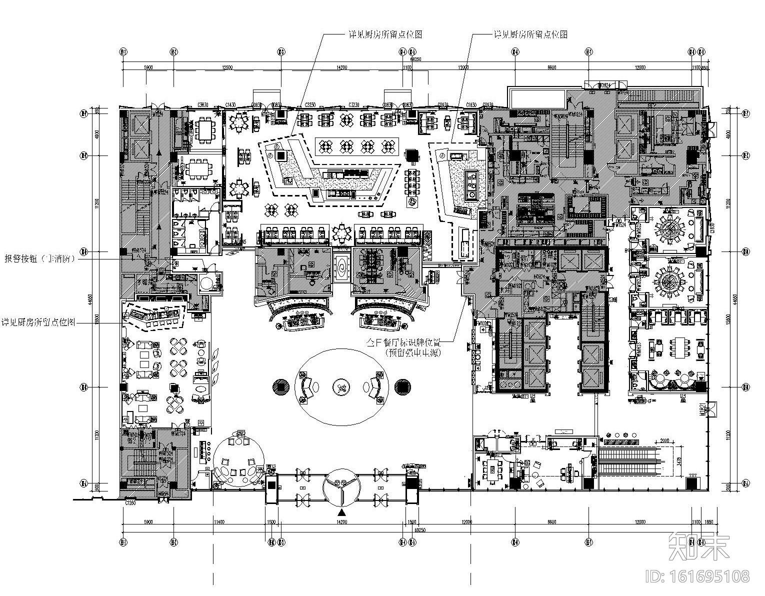 [福建]龙岩万达嘉华酒店室内装修设计竣工图（全套CAD...施工图下载【ID:161695108】