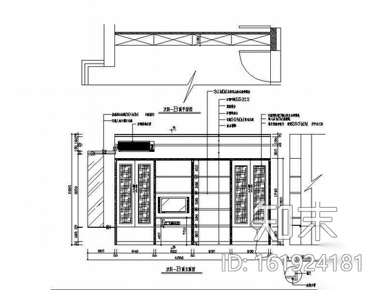 [长沙]某三居室装修施工图cad施工图下载【ID:161924181】