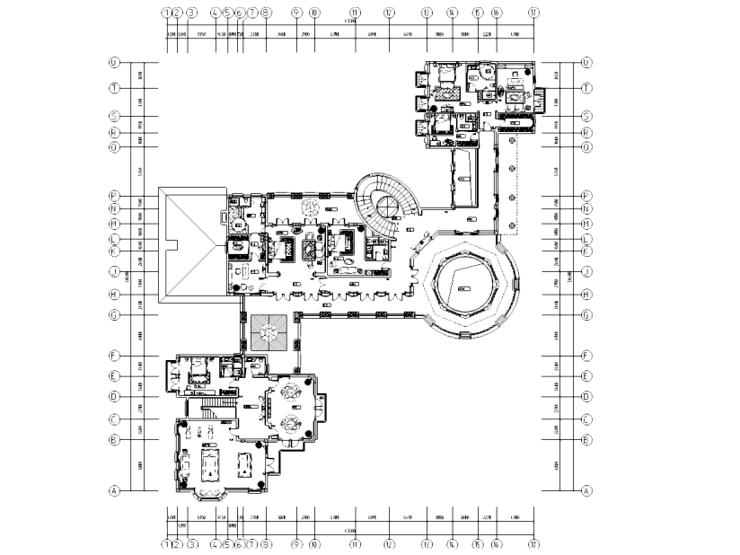 [湖南]长沙捞刀河别墅施工图及效果图cad施工图下载【ID:161774108】