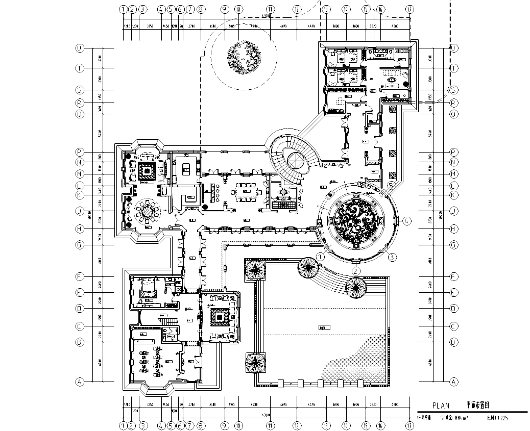 [湖南]长沙捞刀河别墅施工图及效果图cad施工图下载【ID:161774108】