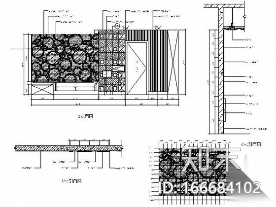 夜总会C型小包间装修图cad施工图下载【ID:166684102】