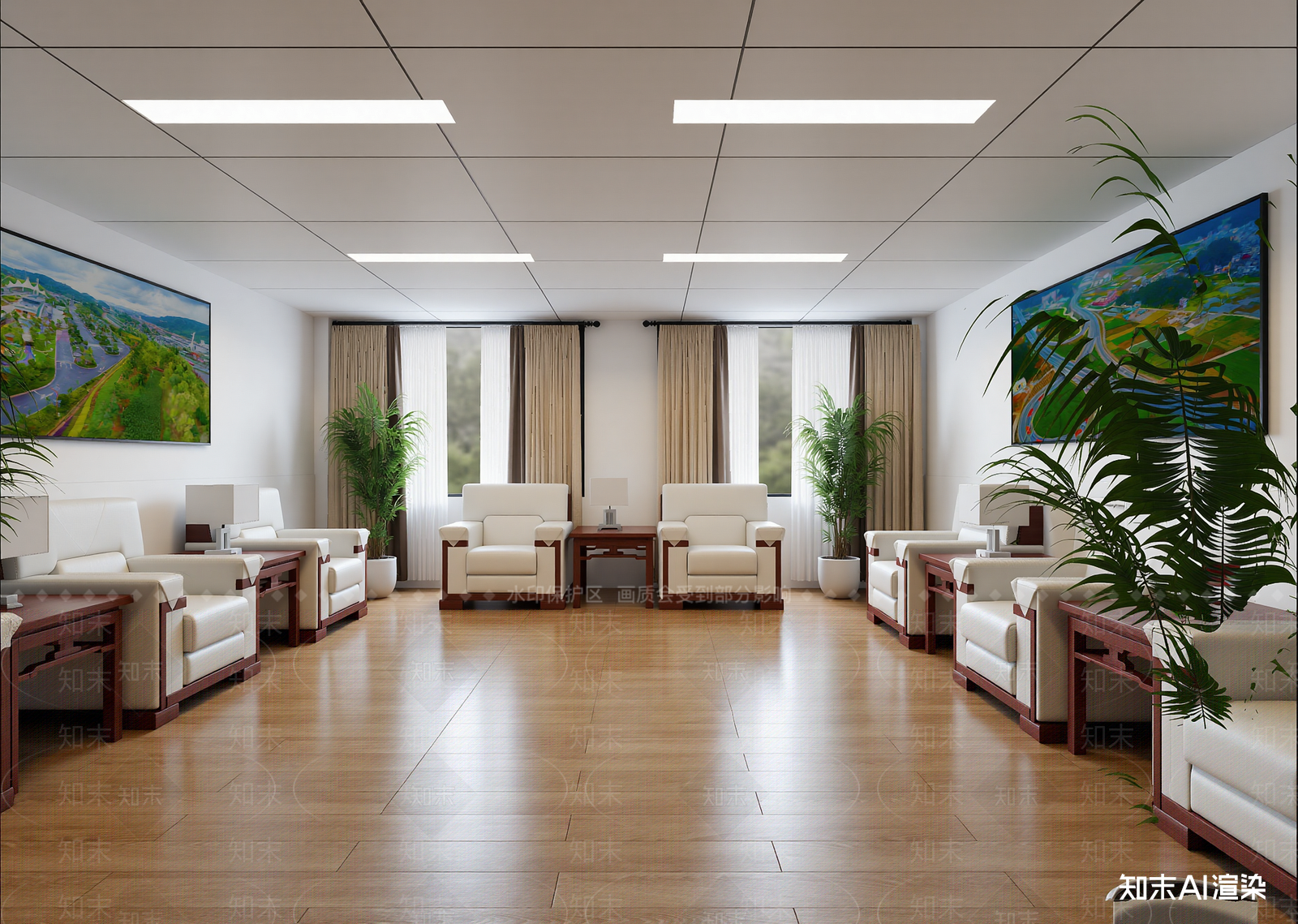 现代接待室3D模型下载【ID:1215092390】