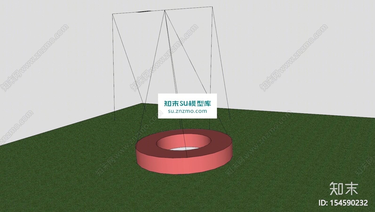 简易轮胎秋千SU模型下载【ID:154590232】