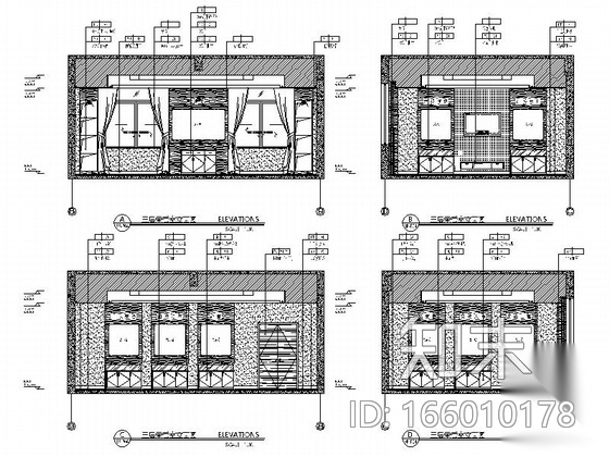 [湖南]看守所营房室内装修设计施工图cad施工图下载【ID:166010178】