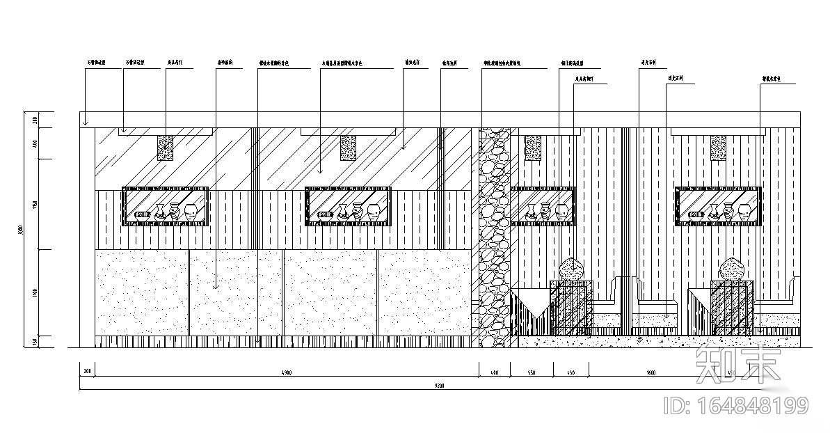 三层亲水茶餐厅室内装修工程施工图cad施工图下载【ID:164848199】