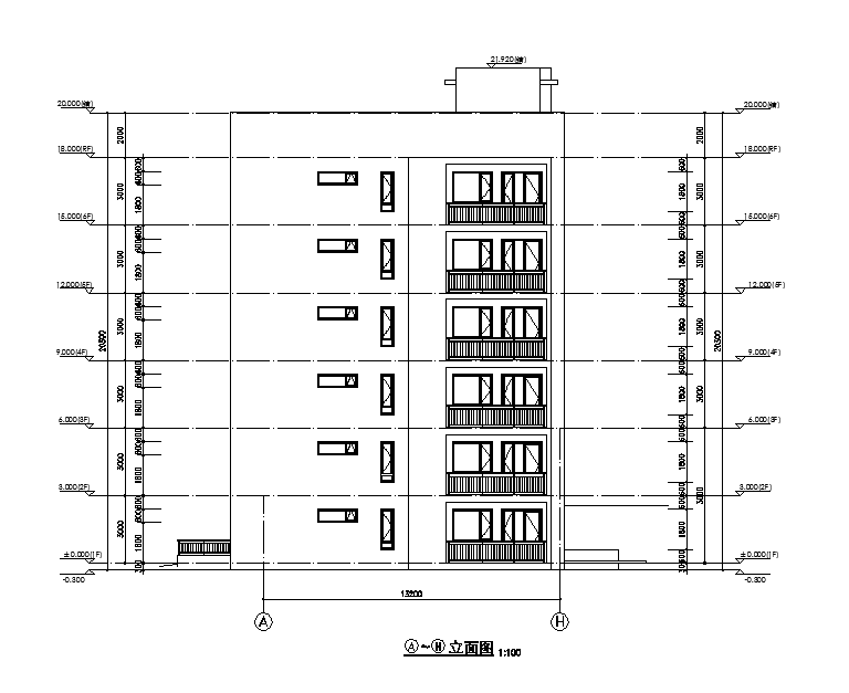 [吉林]多层框架剪力墙结构度假区住宅建筑施工图施工图下载【ID:149776195】