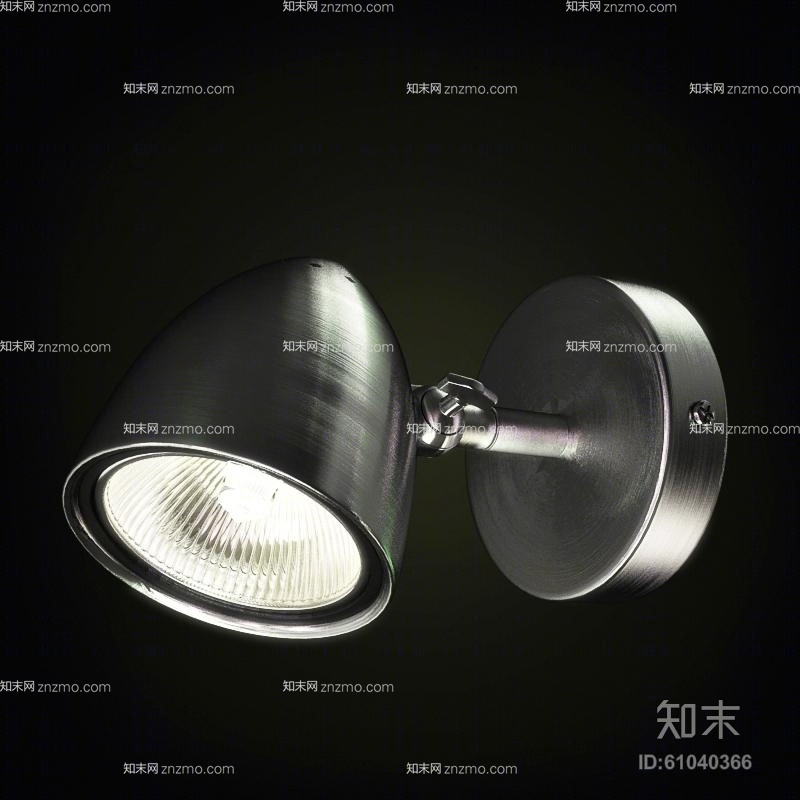 现代银色铁艺筒灯射灯3D模型下载【ID:61040366】