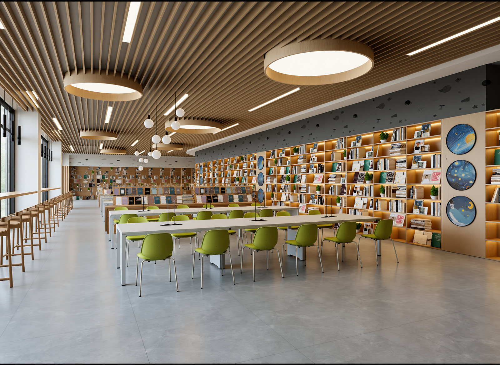 现代图书馆3D模型下载【ID:1215087357】