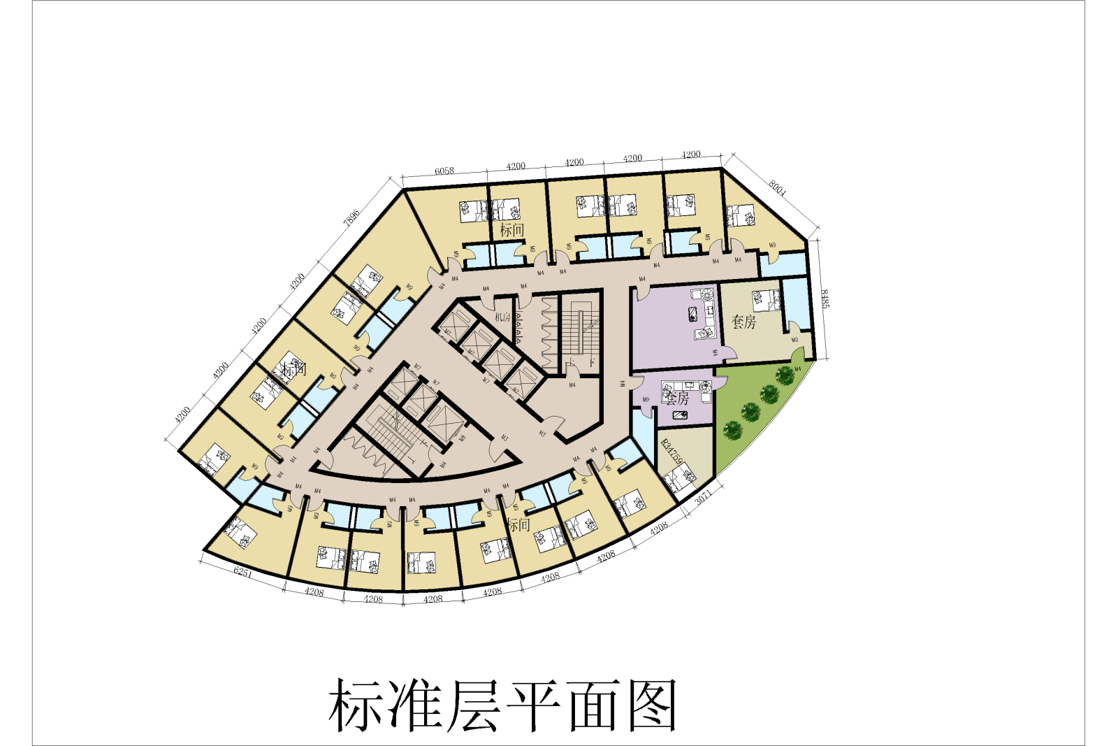 芦墟宾馆建筑设计方案及施工图cad施工图下载【ID:151518126】