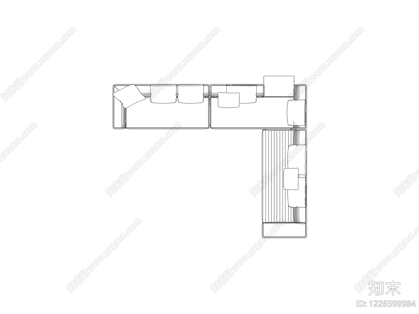 沙发cad施工图下载【ID:1226599984】
