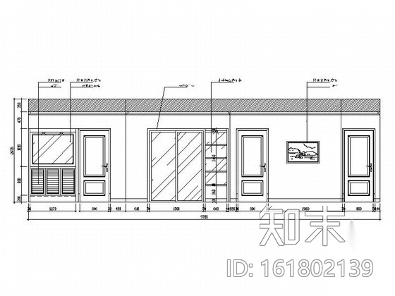 [原创]温馨简洁四室两厅家装施工图（含效果图）施工图下载【ID:161802139】