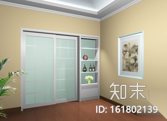 [原创]温馨简洁四室两厅家装施工图（含效果图）施工图下载【ID:161802139】