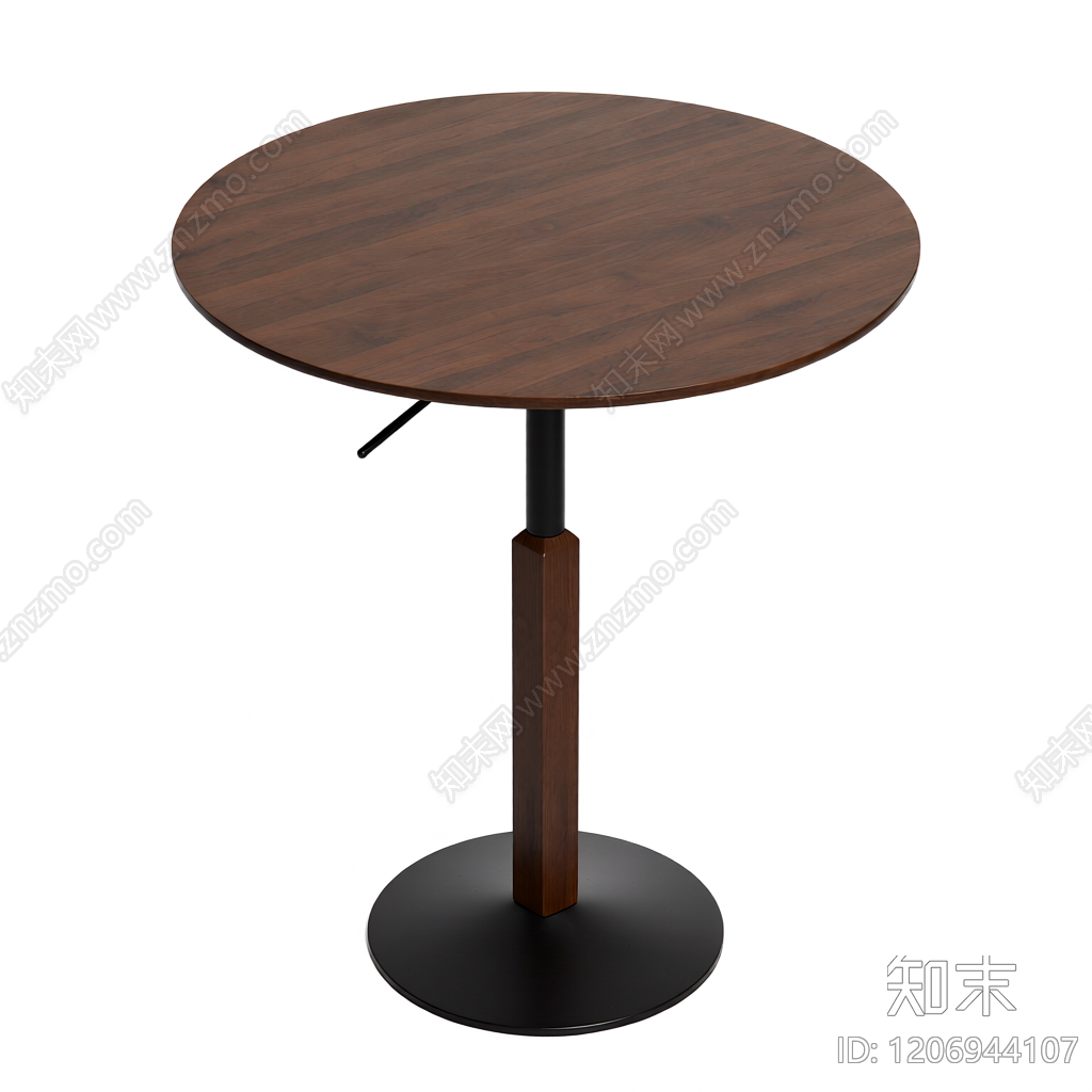 圆形木质餐桌3D模型下载【ID:1206944107】