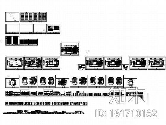 [天津]精品古典售楼处室内施工图cad施工图下载【ID:161710182】