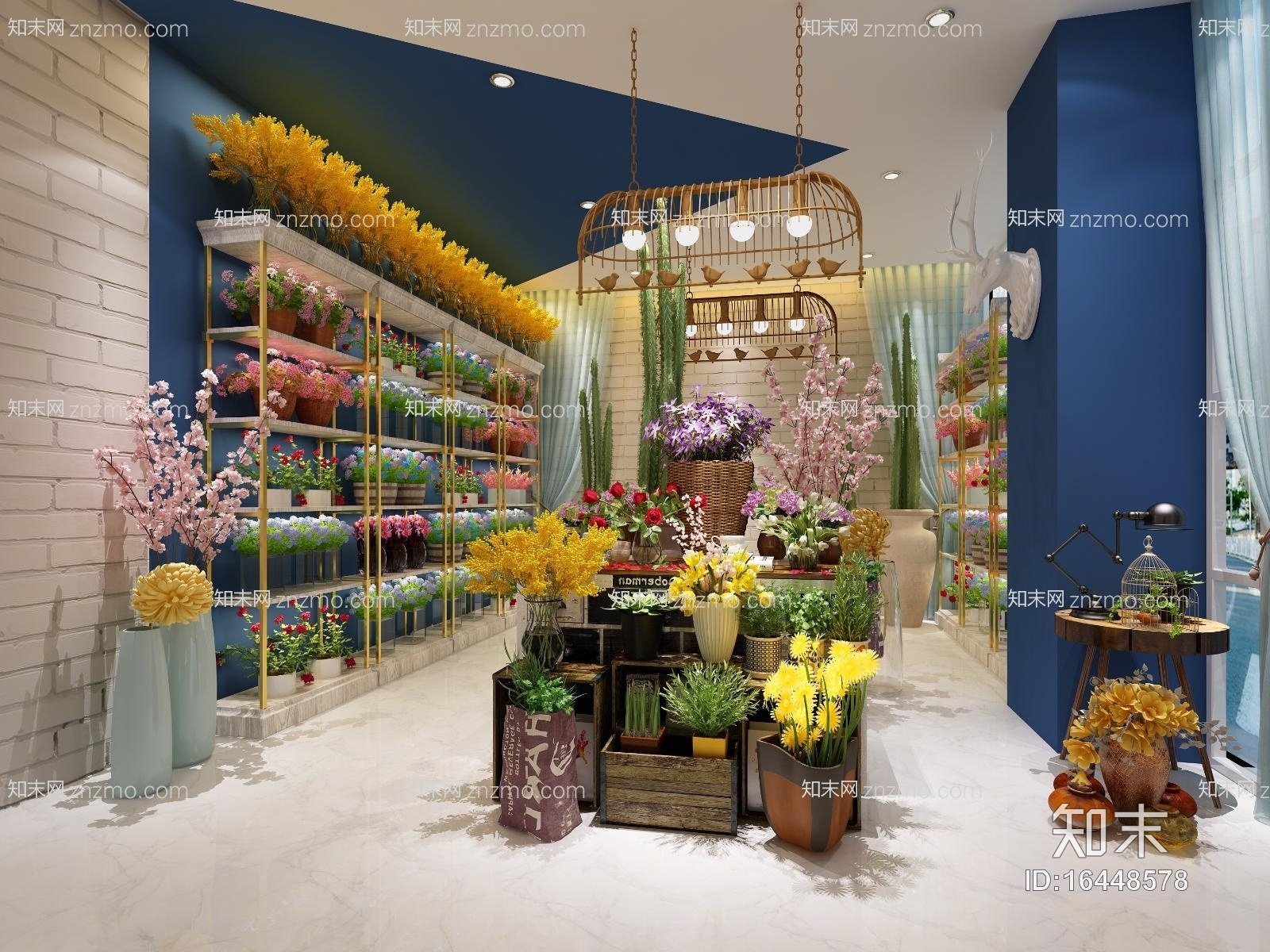 现代花店3D模型下载【ID:16448578】
