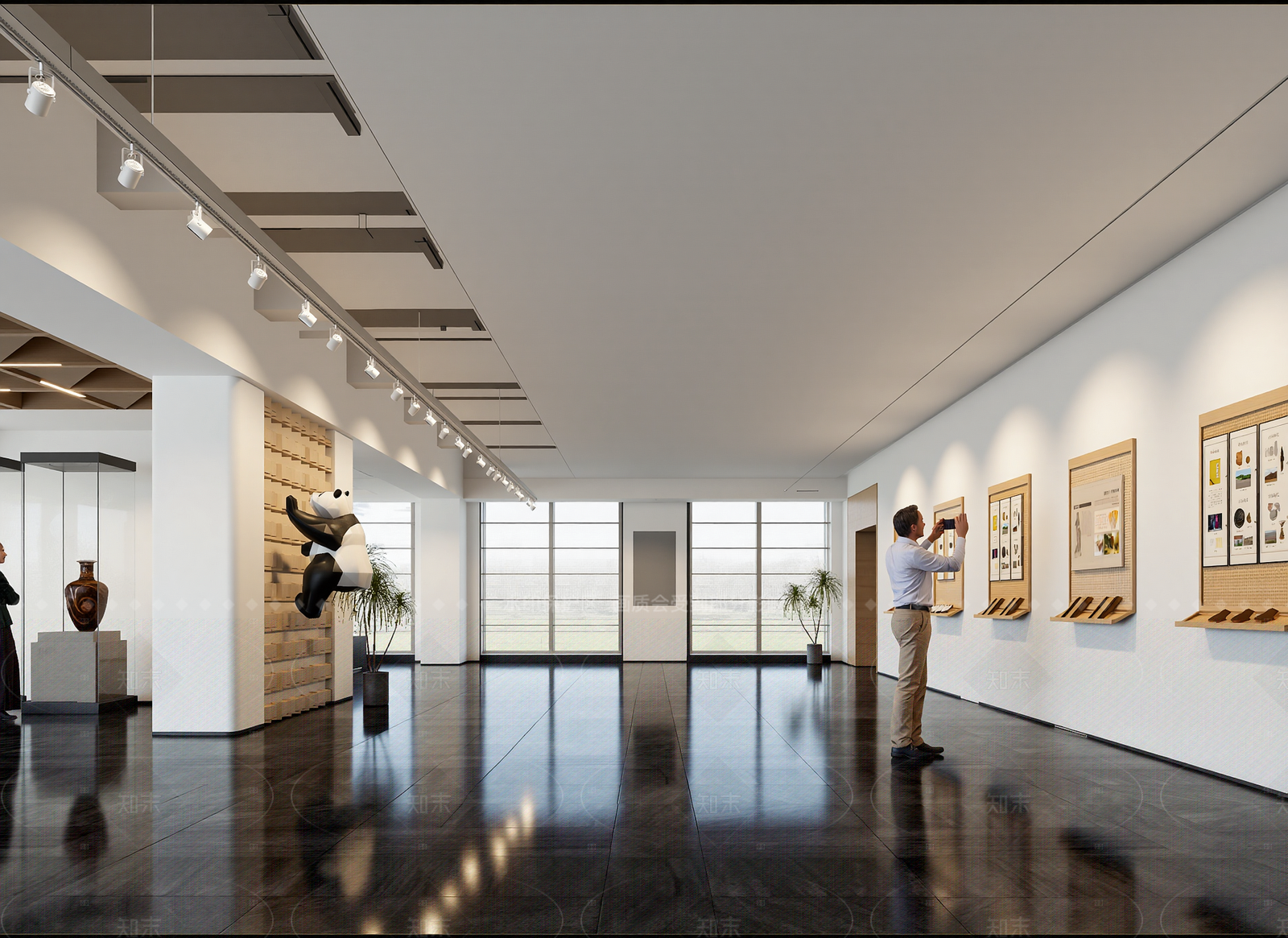 现代艺术展厅3D模型下载【ID:1214997709】