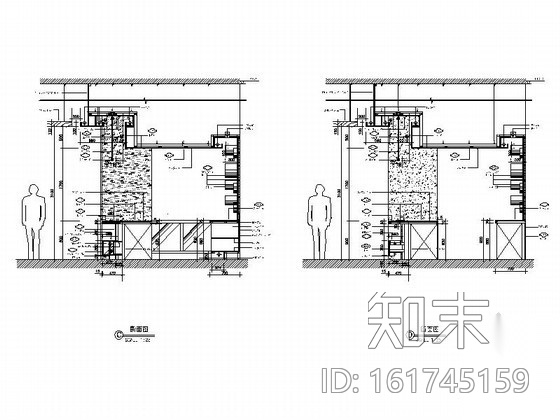 现代简约酒店二层开敞式厨房装修图cad施工图下载【ID:161745159】