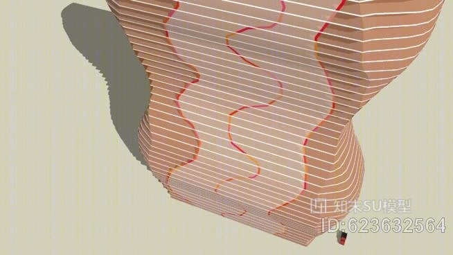 柔和曲线建筑3SU模型下载【ID:623632564】