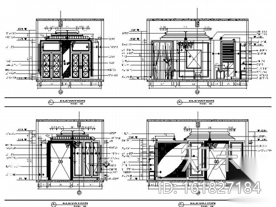 [苏州]奢华欧式风格商务会所四层卧室休息区室内装修图（...cad施工图下载【ID:161827184】