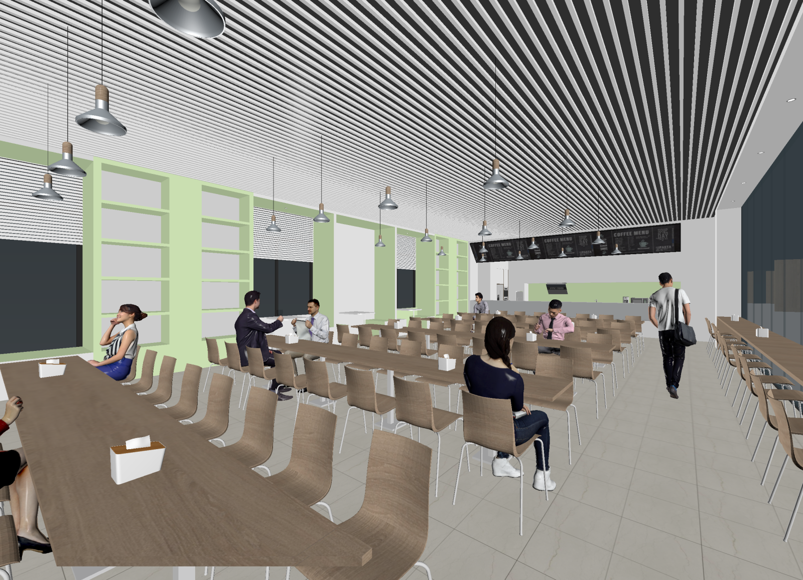 新中式咖啡厅3D模型下载【ID:1215107612】