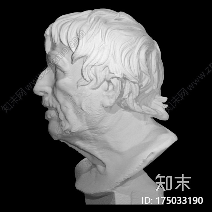 伪塞内卡赫西奥德肖像3d打印模型下载【ID:175033190】