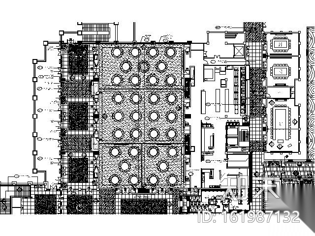 [三亚]五星酒店主大堂宴会厅施工图cad施工图下载【ID:161987132】