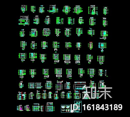 76款鞋柜设计CAD施工图cad施工图下载【ID:161843189】
