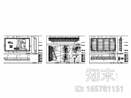 广告灯箱节点CAD图块下载施工图下载【ID:165781151】