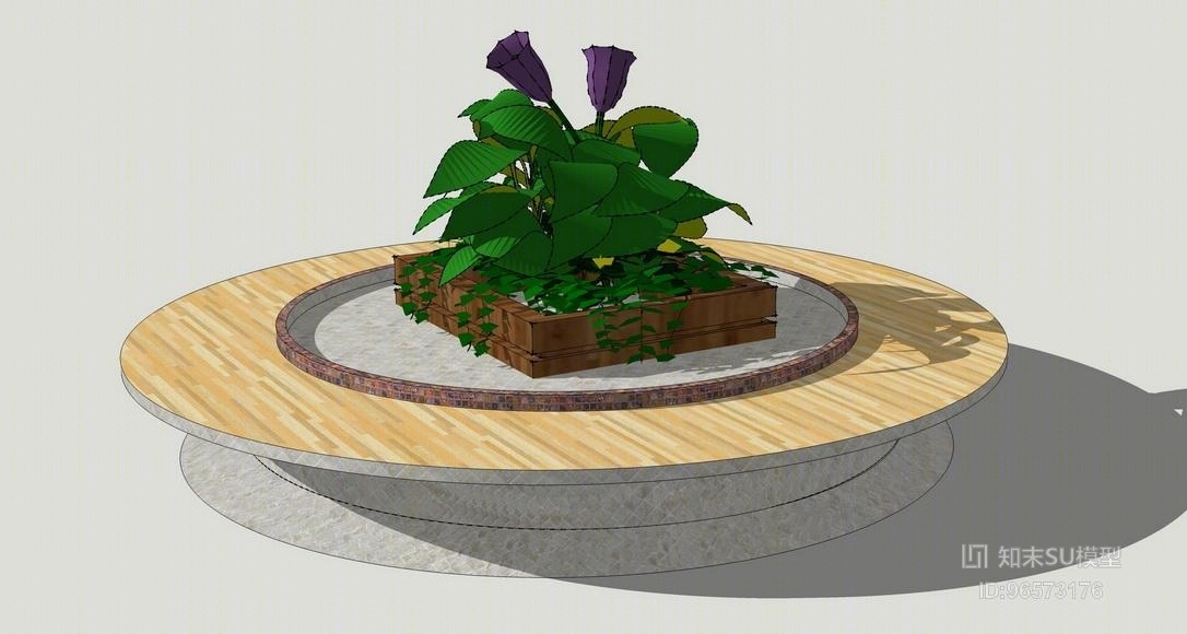 树池坐凳SU模型下载【ID:96573176】