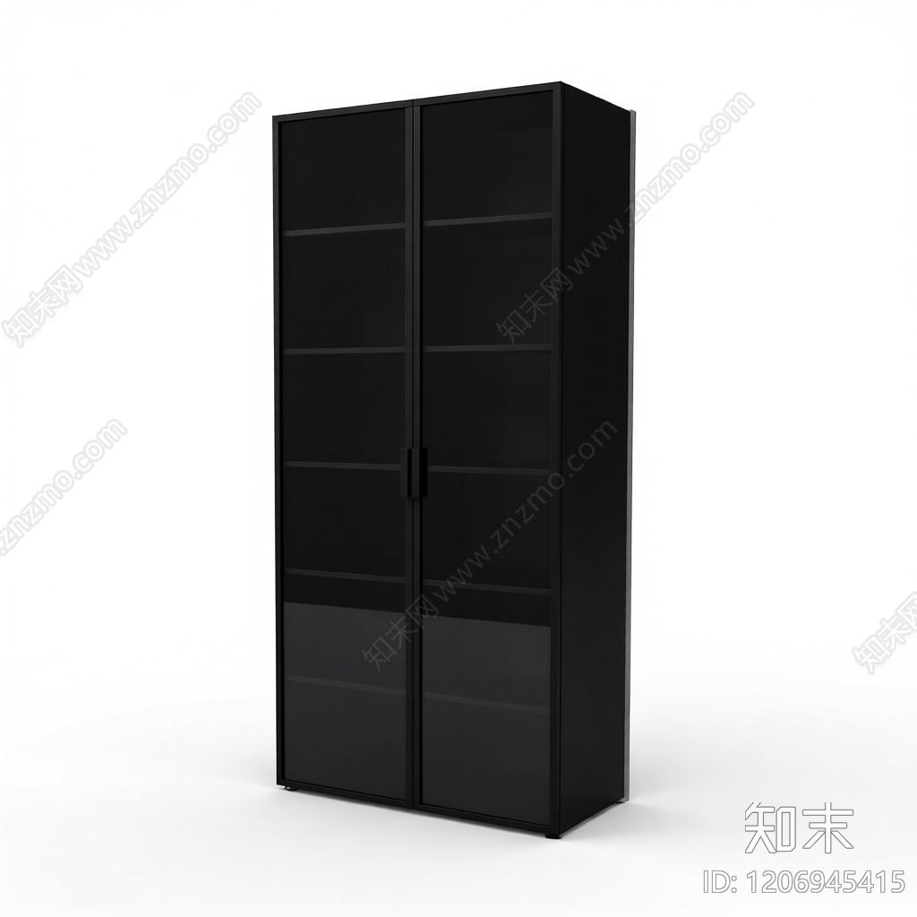 黑色玻璃门柜体3D模型下载【ID:1206945415】