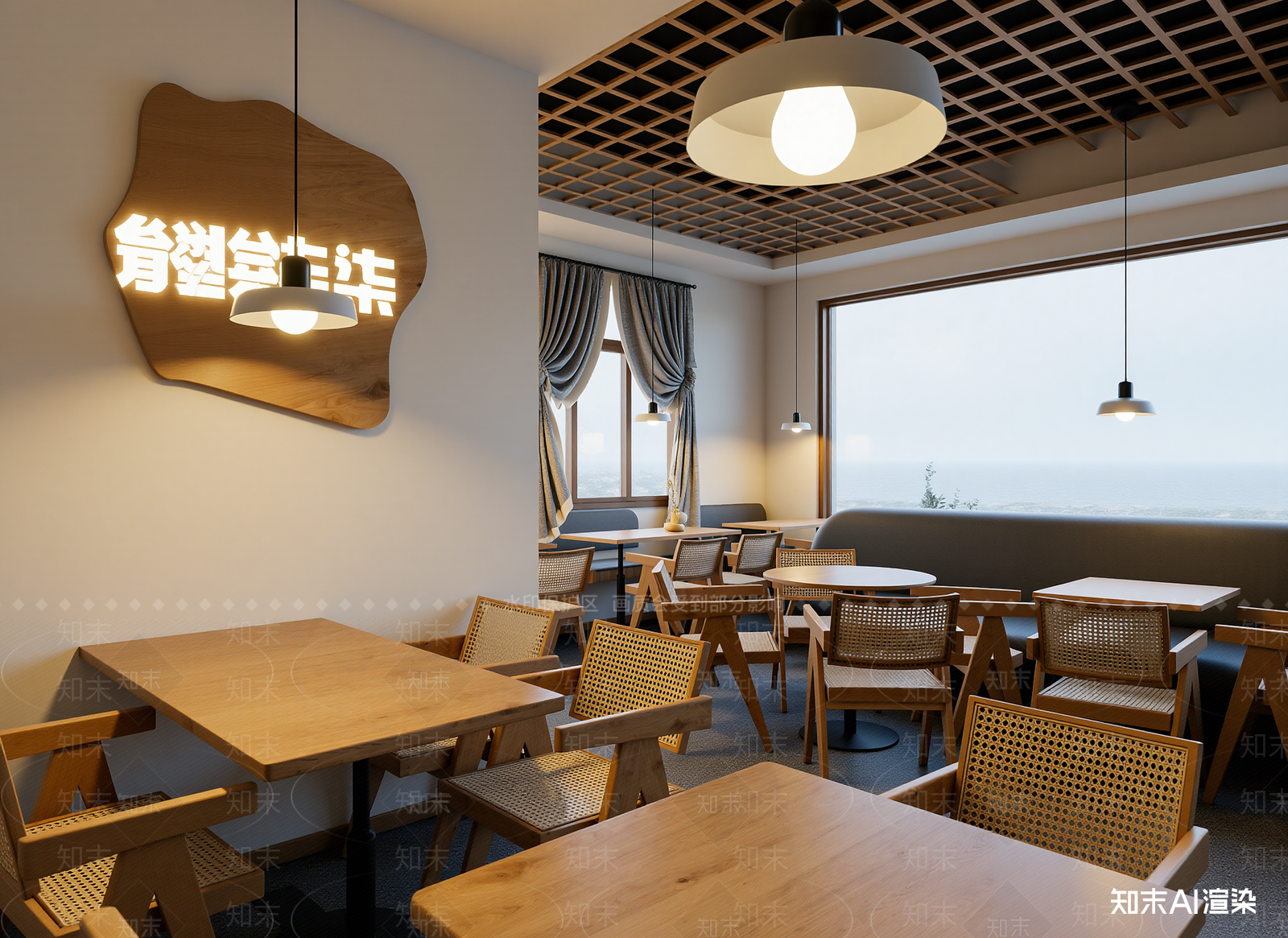 侘寂咖啡厅3D模型下载【ID:1214369768】