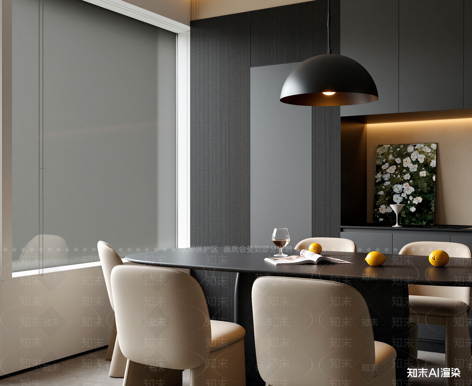 现代家居餐厅3D模型下载【ID:1221499602】