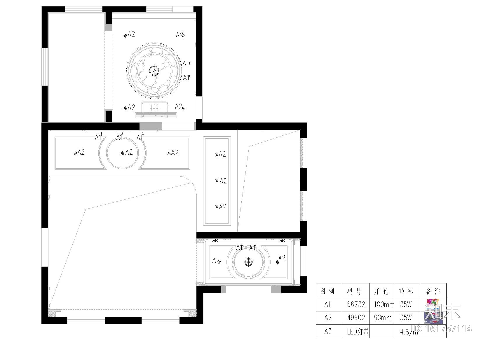 [福清]松潭村中式风格别墅施工图+效果图cad施工图下载【ID:161757114】