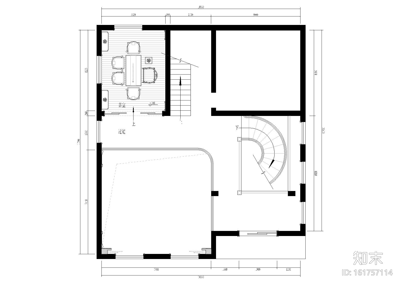 [福清]松潭村中式风格别墅施工图+效果图cad施工图下载【ID:161757114】