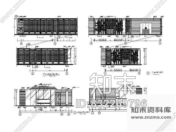 图块/节点酒楼宴会厅立面设计图cad施工图下载【ID:832269796】