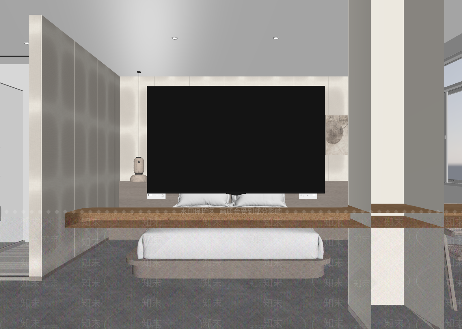 侘寂民宿客房3D模型下载【ID:1215130360】