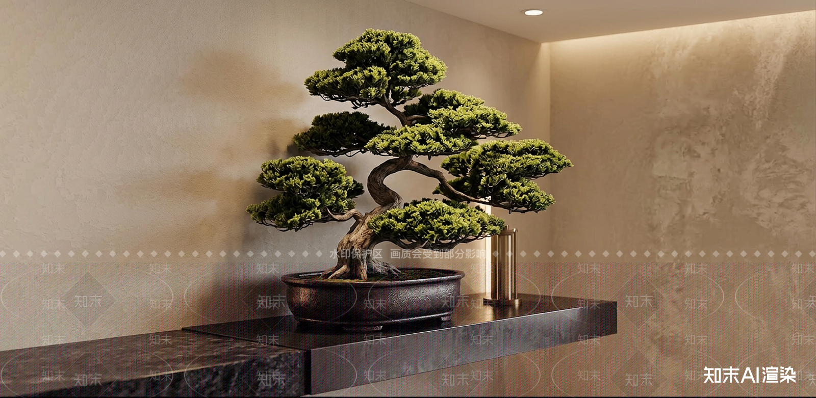 造型盆景绿植盆栽3D模型下载【ID:1227458182】