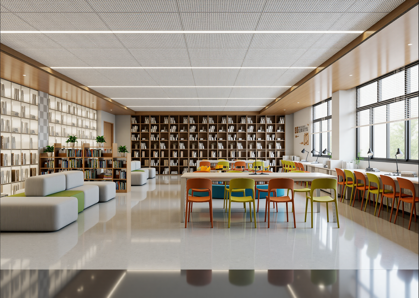 现代图书馆3D模型下载【ID:1215065259】