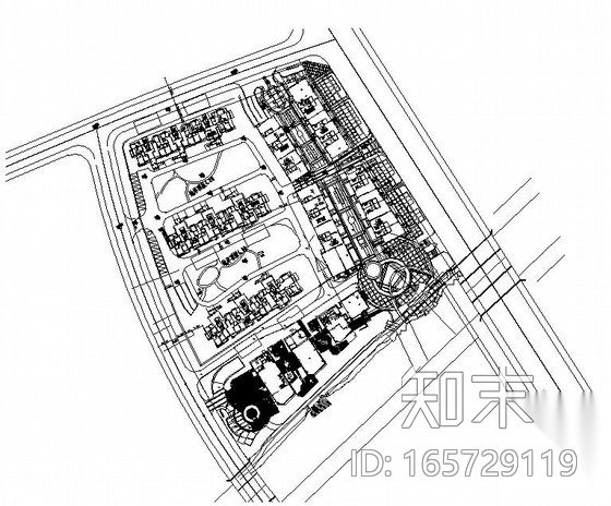 [上海]某办公区周边环境景观设计总图cad施工图下载【ID:165729119】