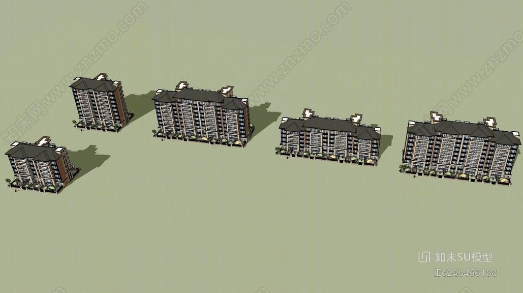 草原风住宅SU模型下载【ID:243456188】