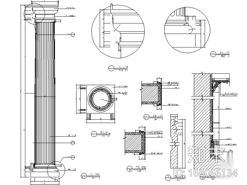 柱子节点图施工图下载【ID:168066134】