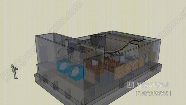 查兹家庭剧院SU模型下载【ID:926695651】