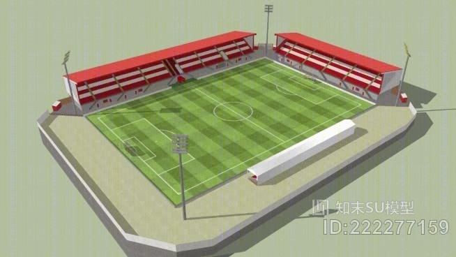 新道格拉斯公园球场SU模型下载【ID:222277159】