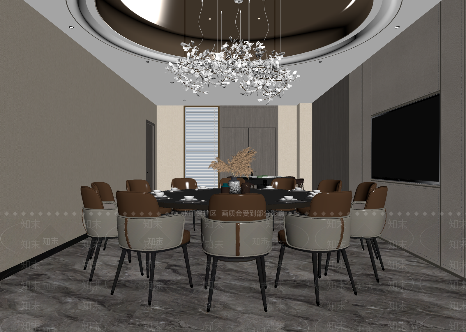 新中式会议室3D模型下载【ID:1215183043】