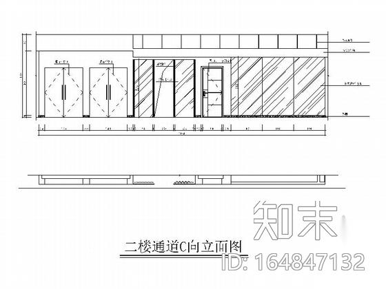 [原创]现代时尚网络会所室内装修施工图cad施工图下载【ID:164847132】